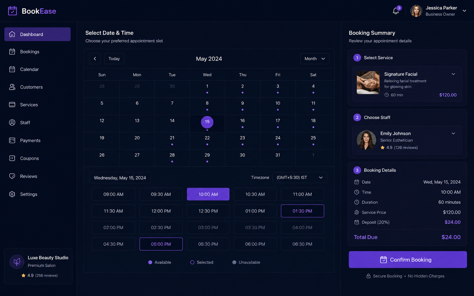 BookEase — Booking Platform