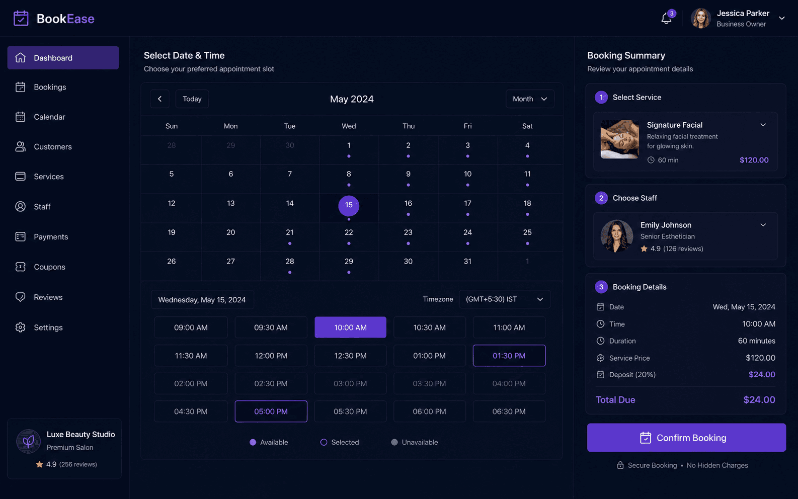 BookEase — Booking Platform