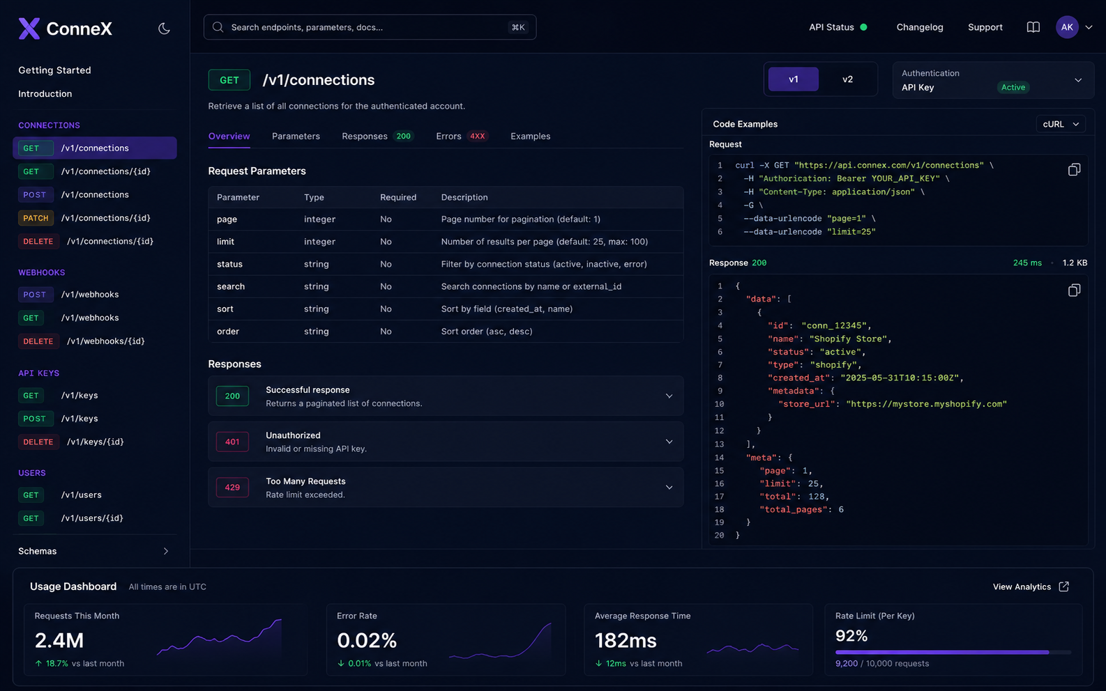 ConneX — Public API Platform & Integration Hub