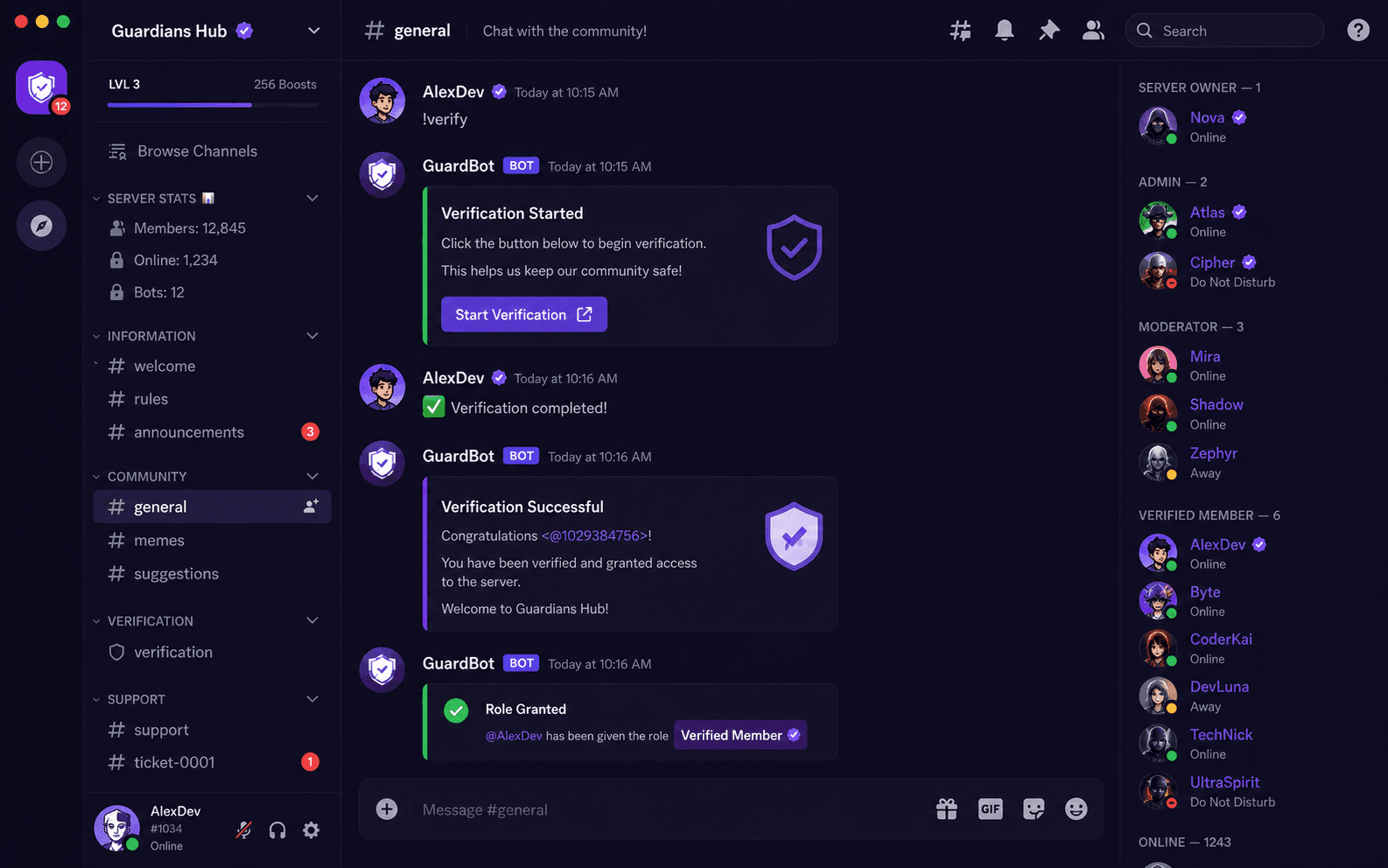 GuardBot — Discord Community Bot